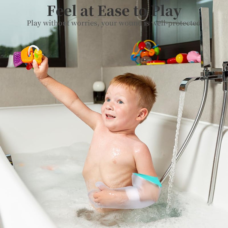 mosago Waterproof Cast Covers for Shower Arm Kids, Water Proof Plastic Sleeve to Cover Arms After Surgery/Wound/Fracture/Bandage/Fingers, Sleeves Protector Bag Youth/Toddler Showering Child in Bath Small - Image 5